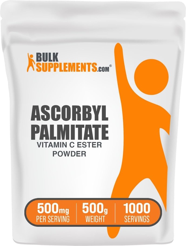 BulkSupplements.com Ascorbyl Palmitateパウダー - ビタミンCエステル、ビタミンCサプリメント - グルテンフリー、500g(1.1lbs)(パッケージ1)