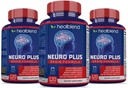 Neuroプラス脳&フォーカスフォーミュラ - 脳ブースターサプリメント、メンタルクラリティ&フォーカスをサポート - 集中力と精神エネルギーを強化 - 120カプセル(3パック)