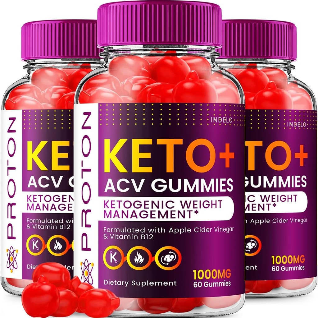 (3パック)プロトンKeto ACVグミーアドバンスト、プロトンKeto + ACVグミー1000mg、プロテインKeto + ACVアップルサイダーVinegar Gummy Proton Gummiesレビュー、プロトンKeto + ACVビタミンB12(180グミー)