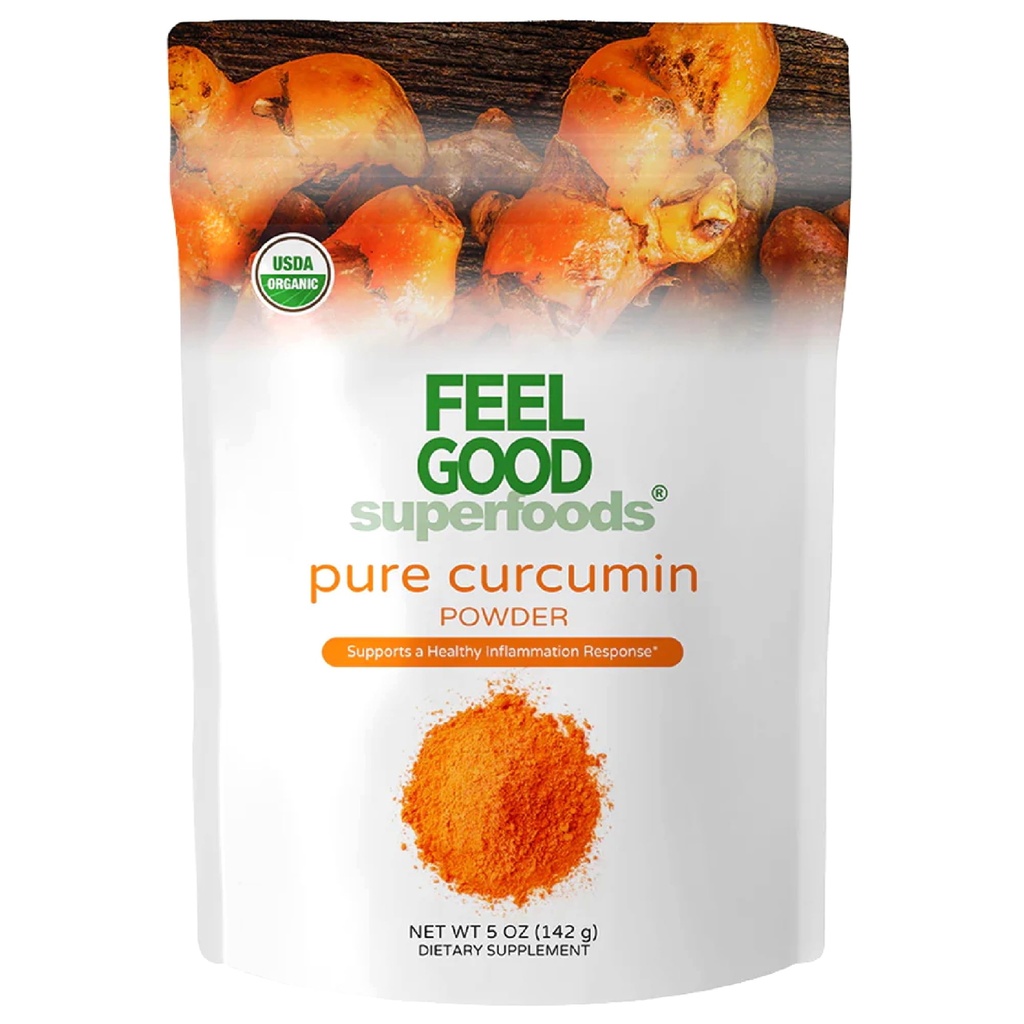 FEEL GOOD スーパーフード 純粋なクルクミンパウダー、有機、非GMO、インド、クルクマロンダジョイントサプリメントからバルクグラウンドターメリックルートからビーガン、5オンス