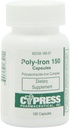 栄養補助食品 - ポリ鉄カプセル150mg(100枚/瓶) Cypress Pharmaceutical #185-01(100枚)