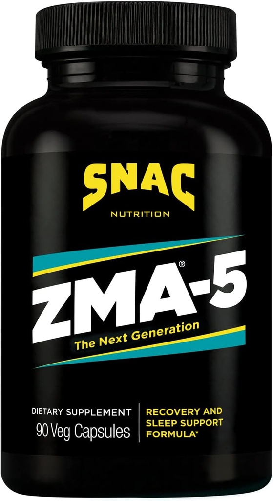 SNAC ZMA-5睡眠補助食品, 筋肉の回復を促進します。 & 成長, 免疫サポート, & 亜鉛と回復睡眠, マグネシウム & 5-HTP, ポストワークアウト, ベッド前に ZMA サプリメント 90 ベジギーカプセル