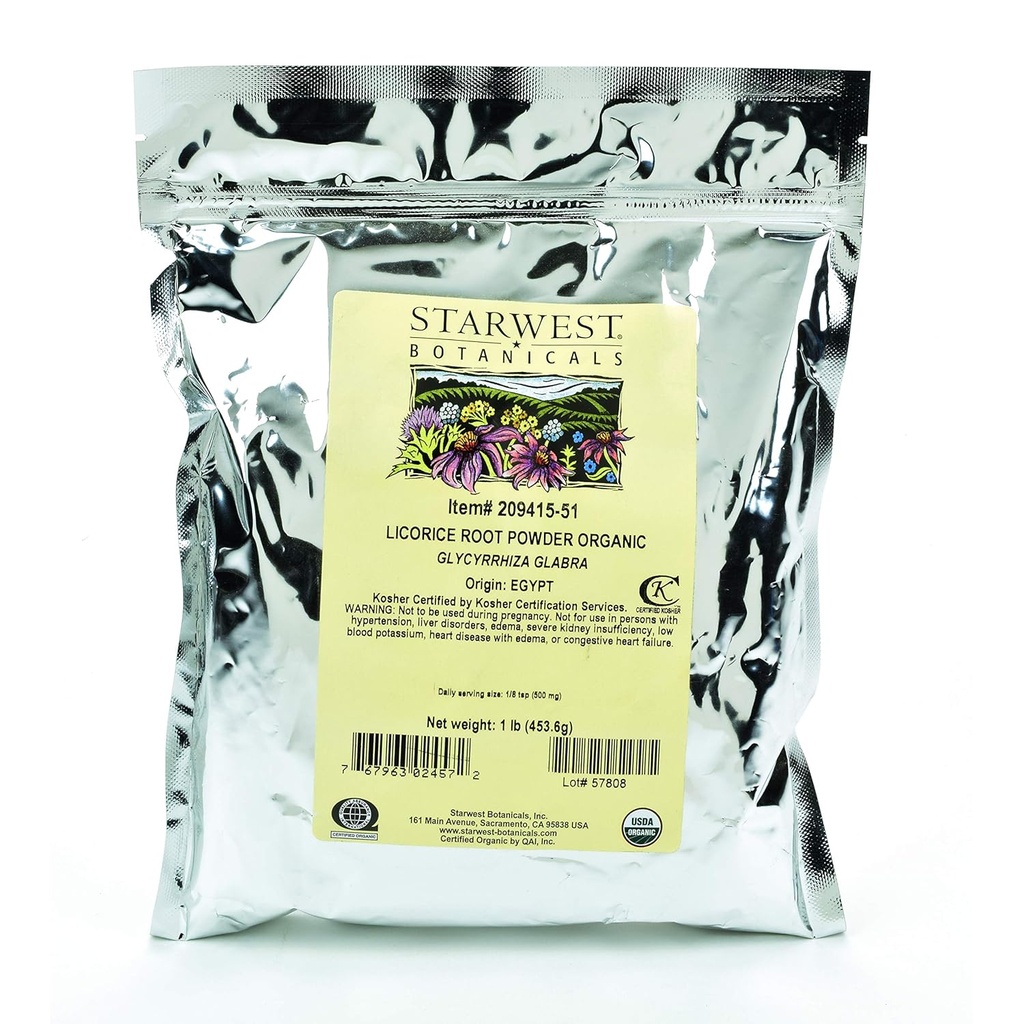 星西の植物の有機性 Licorice の根の粉、1 ポンド