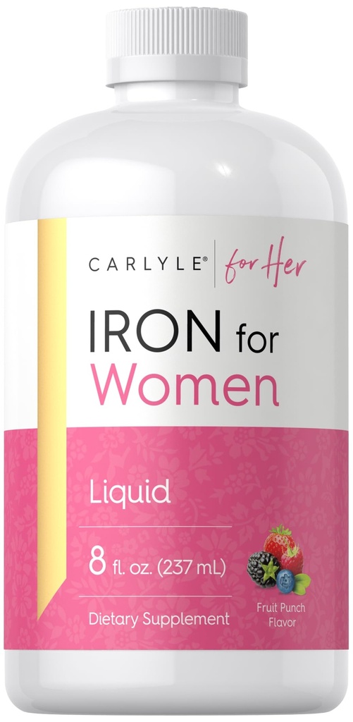 女性用カルリキッドアイアンサプリメント | 8 fl oz ドロップ | フルーツ パンチ フレーバー | ベジタリアン・非GMO・グルテンフリー・グルテンフリー対応商品