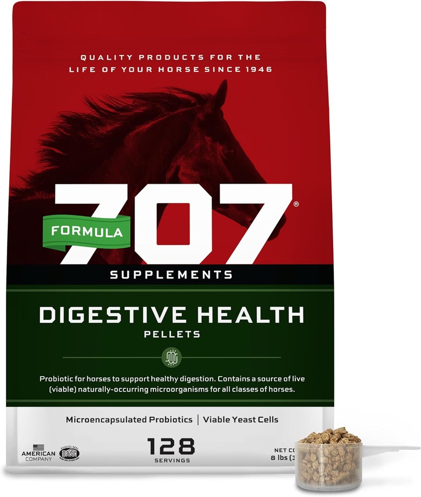 フォーミュラ707消化の健康のEquineの補足、8lb袋–馬のためのプロバイオティクス、プレバイオティクスおよび消化器系酵素