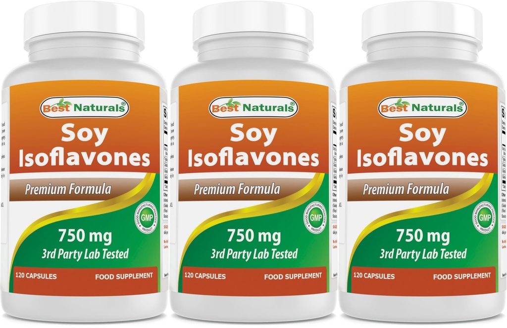 ベストナチュラルズ大豆イソフラボン750mg 120カプセル(120カウント)