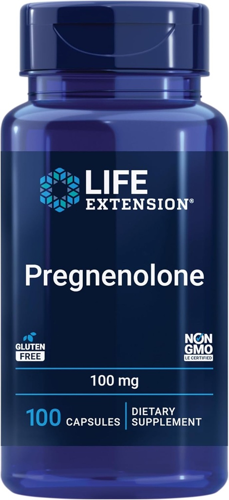ライフエクステンションPregnenolone - 健康なホルモンレベルのためのホルモンバランスサプリメント、100 mg - ホルモンバランス、メモリ、フォーカス、認知健康 - グルテンフリー、非GMO、100カプセル
