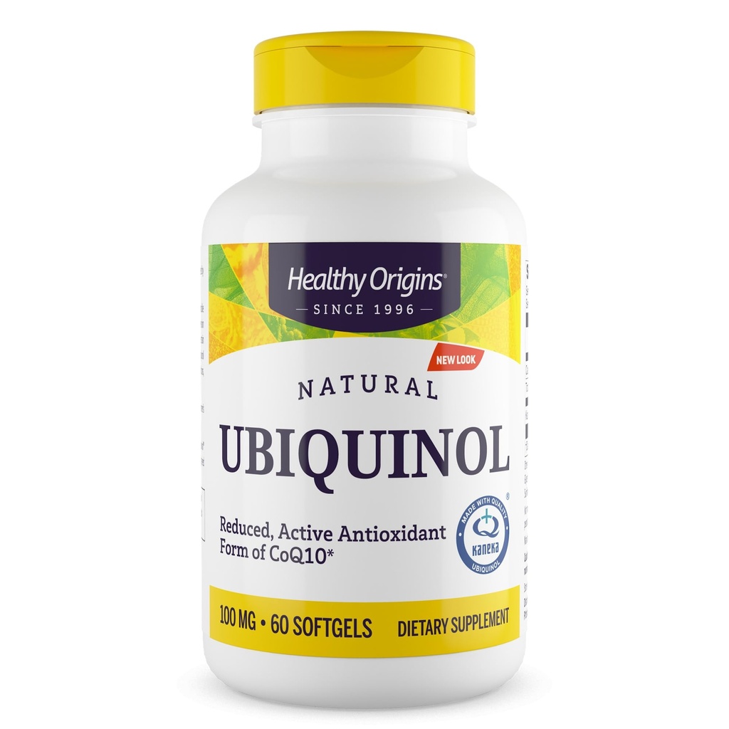 健康な起源のUbiquinol 100のmg (Kaneka QH、非GMOのグルテンフリー、心サポート、エネルギー サポート)、60のSoftgels