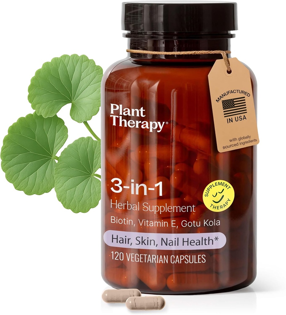 米国で製造されるビタミンE及びGotu Kolaの植物療法3 1のBiotinのカプセル4か月の供給は女性120のベジタリアンのカプセルのための放射状皮、毛の成長および強い釘の補足を支えます