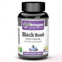 HERBOGANICコールドプレスブラック/シードオイルソフトゲルカプセル - 90カウント - 他のハーブ製品とブレンド - 全体的な健康のウェルネスと免疫をサポート(ブラックシード)