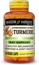 MASON NATURALのタービン500のmg、95%のクルクミノidsの、全面的なウェルネス及び接合箇所サポートのための補足、60の植物ベースのベジギーのカプセル