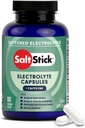 SaltStick Electrolytes with Caffeine - Salt Pills and Electrolytes for Running, Hydration, Leg Cramps Relief, Sports Recovery, Hiking Essentials - Salt, Magnesium, Potassium, Vitamin D3 - 100 Count