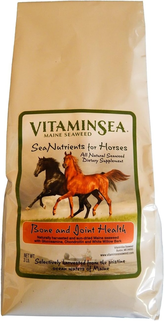 VITAMINSEA 馬ケルプ 乾燥シーイードサプリメント | 馬のためのすべての自然な栄養栄養素 | グルコサミン、コンドロイチン、骨と関節の健康のための白いウィローバーク | 10 LB
