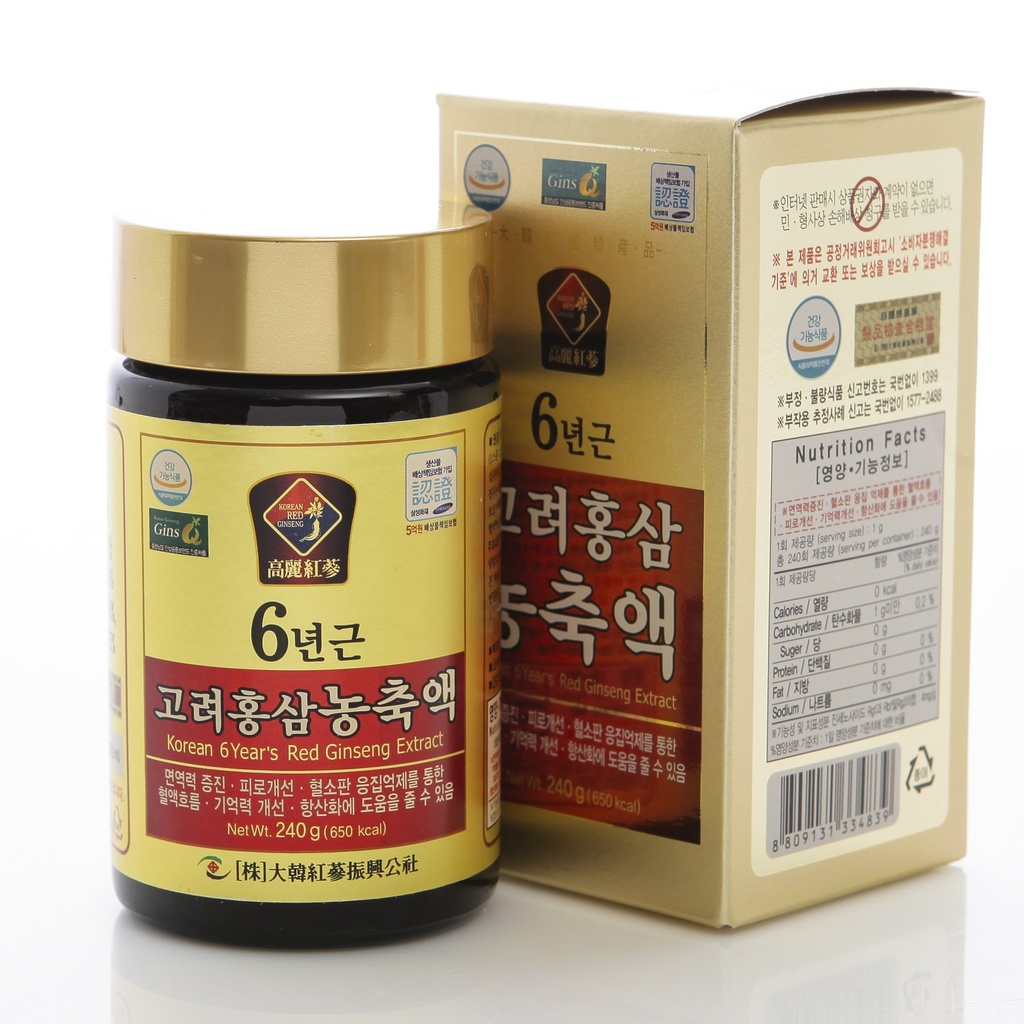 240g (8.5oz)、100%の純粋な韓国6yearsの根の赤いGinsengのエキス、サポニン、Panax