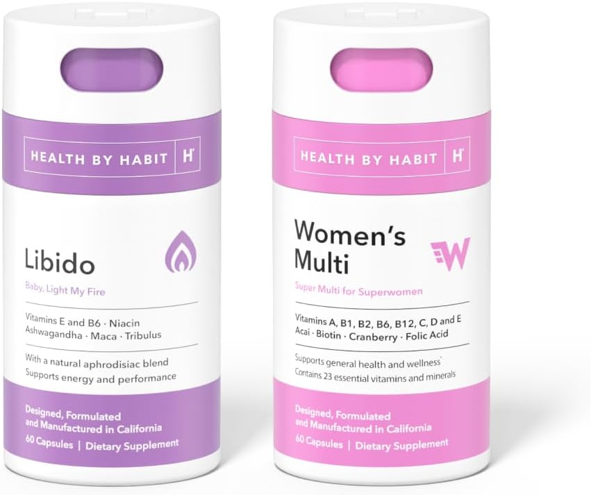自分のキットを感じる習慣による健康 - リビドーブレンド(60カプセル)&女性のマルチサプリメント(60カプセル)、非GMO、砂糖無料