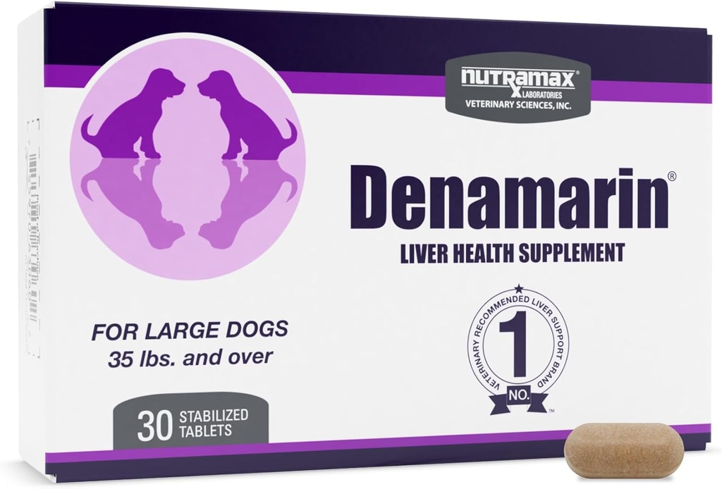 大型犬用のNutramax Denamarin肝健康サプリメント - S-Adenosylmethionine(SAMe)とSilybin、30Count(パッケージ1)