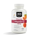 365 by 全食品市場, けいれんビタミンC 500mg, ナチュラルシトラス風味, ビーガン, 100錠