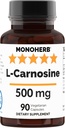 L-カルノシン500mg - 90ベジーカプセル - 90サービング