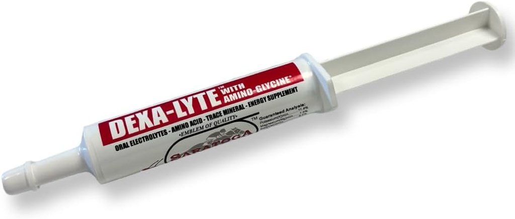 Dexa-Lyte - プレミアム電解液&アミノ酸エネルギーホース用ブースト。 運動、脱水、極端な天候から失われた鉱物の迅速な補充。 シリンジを簡単に管理できます。