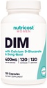 女性400mgのためのNutricost Diindolylmethane DIMの補足、Dong Quaiの120のカプセル、Calcium及び黒いCohosh -ビーガン、非GMOおよびグルテンフリー