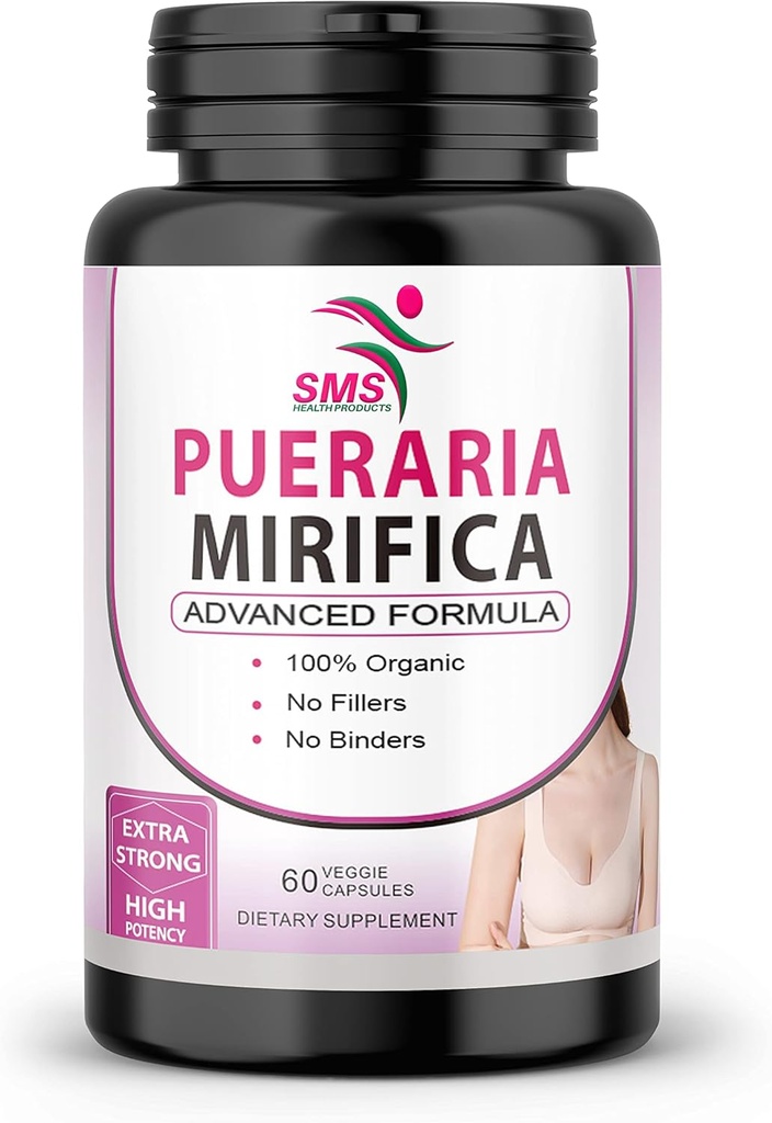 Pueraria Mirifica (Kwao Krua Kao) Supplement Pills - Pure Root 10:1 Concentrated White Extract Powder from Thailand, Premium Organic - Promotes Women's Health - 60 Veggie Capsules.
