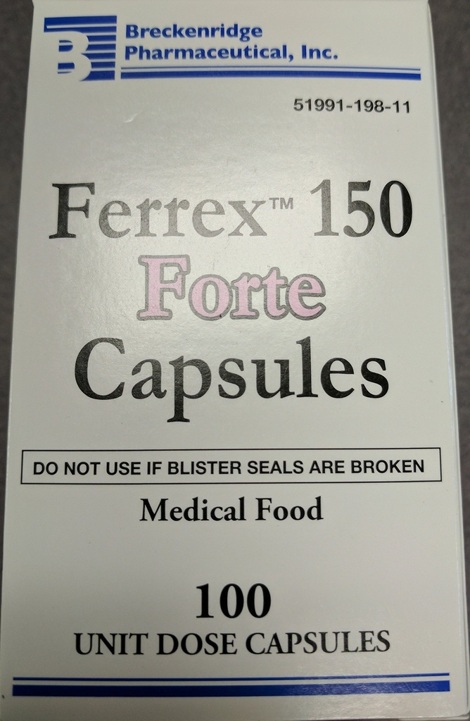 フェレックス 150 フォルテ カプセル - 100 カウント ブリスター パック