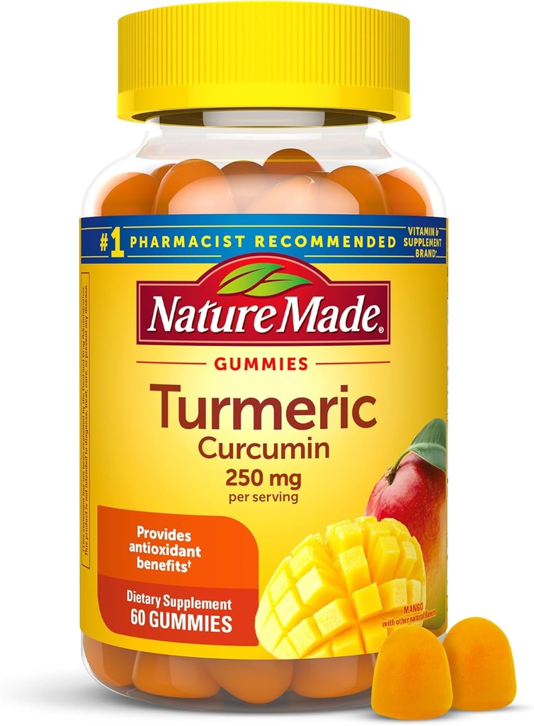 性質はサービングごとのTurmeric Curcumin 250mgを、酸化防止サポート、60のグミ、30日の供給のためのサプリメント作りました