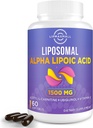 LiposomalアルファLipoicの酸1500mg-withのアセチルLカルニチン900mg& Ubiquinol 100mg&のビタミンE 15mg、ALA 酸化防止剤のグルコースのMetaismbolの神経エネルギーCardiovascular、60のSoftgelsのための補足