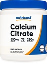 Nutricostのカルシウム クエン酸塩の粉(250グラム) 不燃