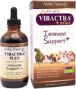 アンバーNaturalZ Vibactra Plus 犬、猫、鳥、ギニア豚、およびウサギのためのハーブサプリメント | 免疫の健康と酵母バランスのハーブ | 4液オンスグラスボトル