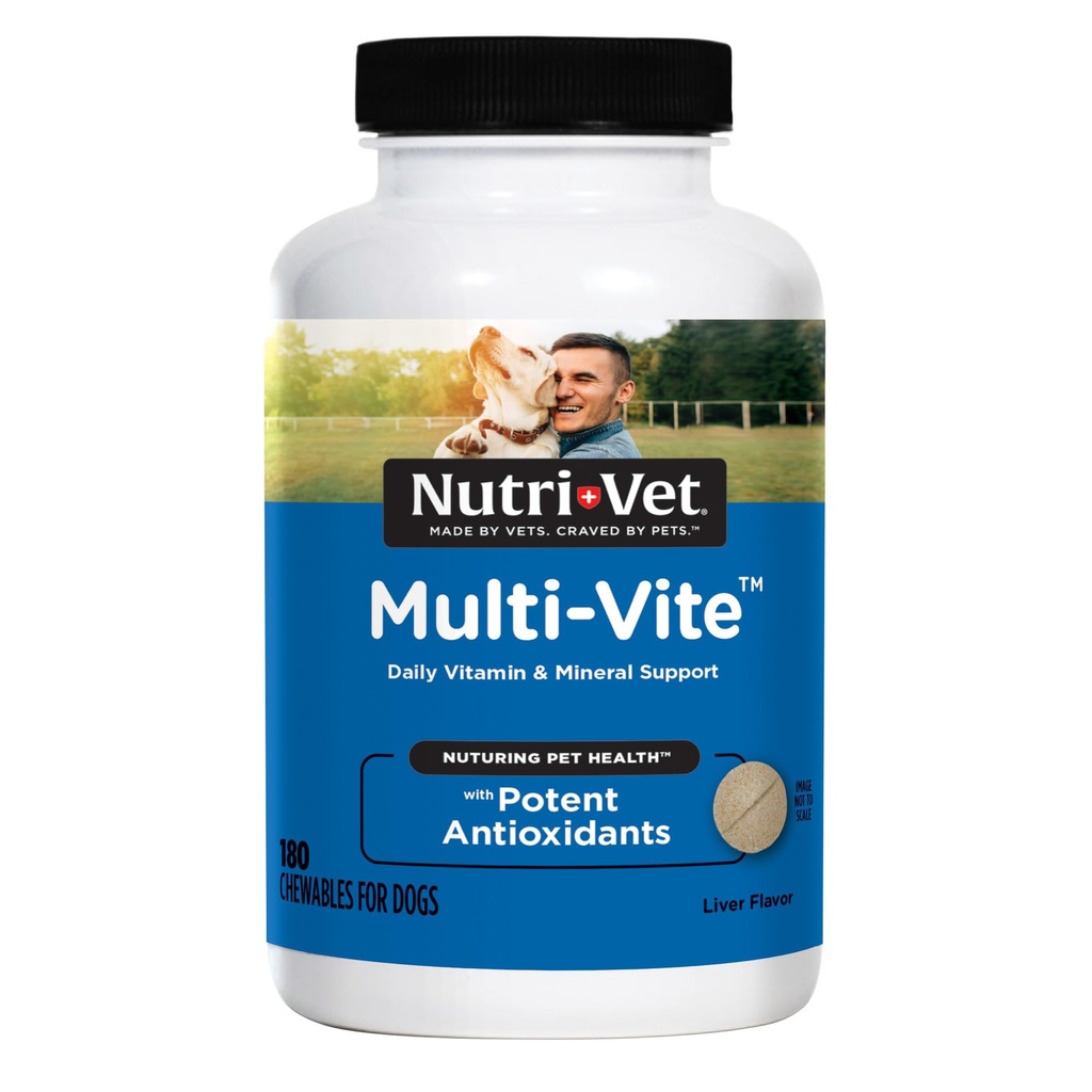 大人用犬、毎日のマルチビタミン&ミネラルサプリメントのためのNutri-VetマルチビタミンChewables、免疫サポート、バランス栄養、180カウント