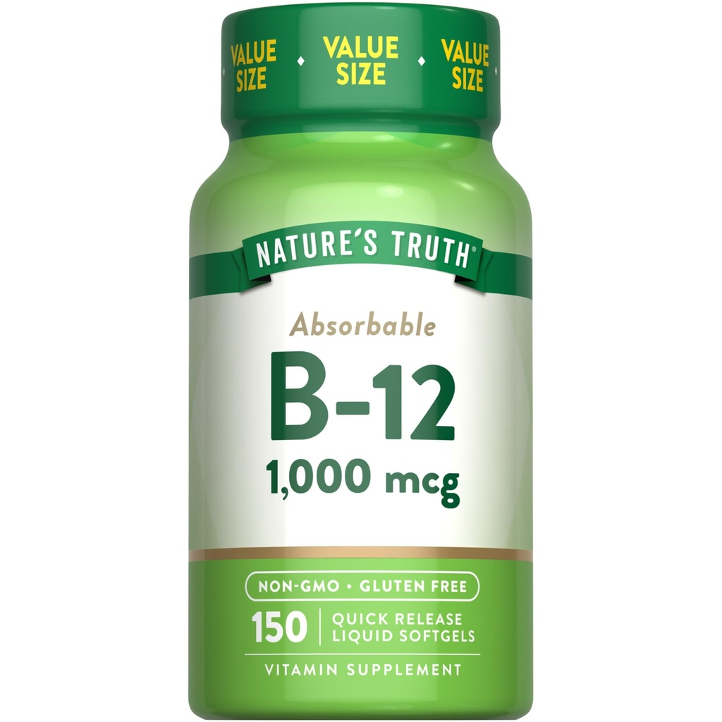 自然の真理ビタミンB12 | 1000 mcg | 150 Softgels | 非GMO&グルテンフリーサプリメント