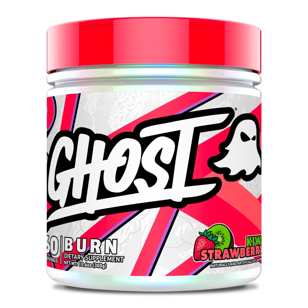 GHOSTバーンウェイトマネジメントパウダー、キウイいちご(60サービング) - 男性&女性のための代謝とエネルギーサポートサプリメント - ナチュラルカフェイン、L-カルニチン&L-チロシン - 大豆&砂糖フリー、ビーガン
