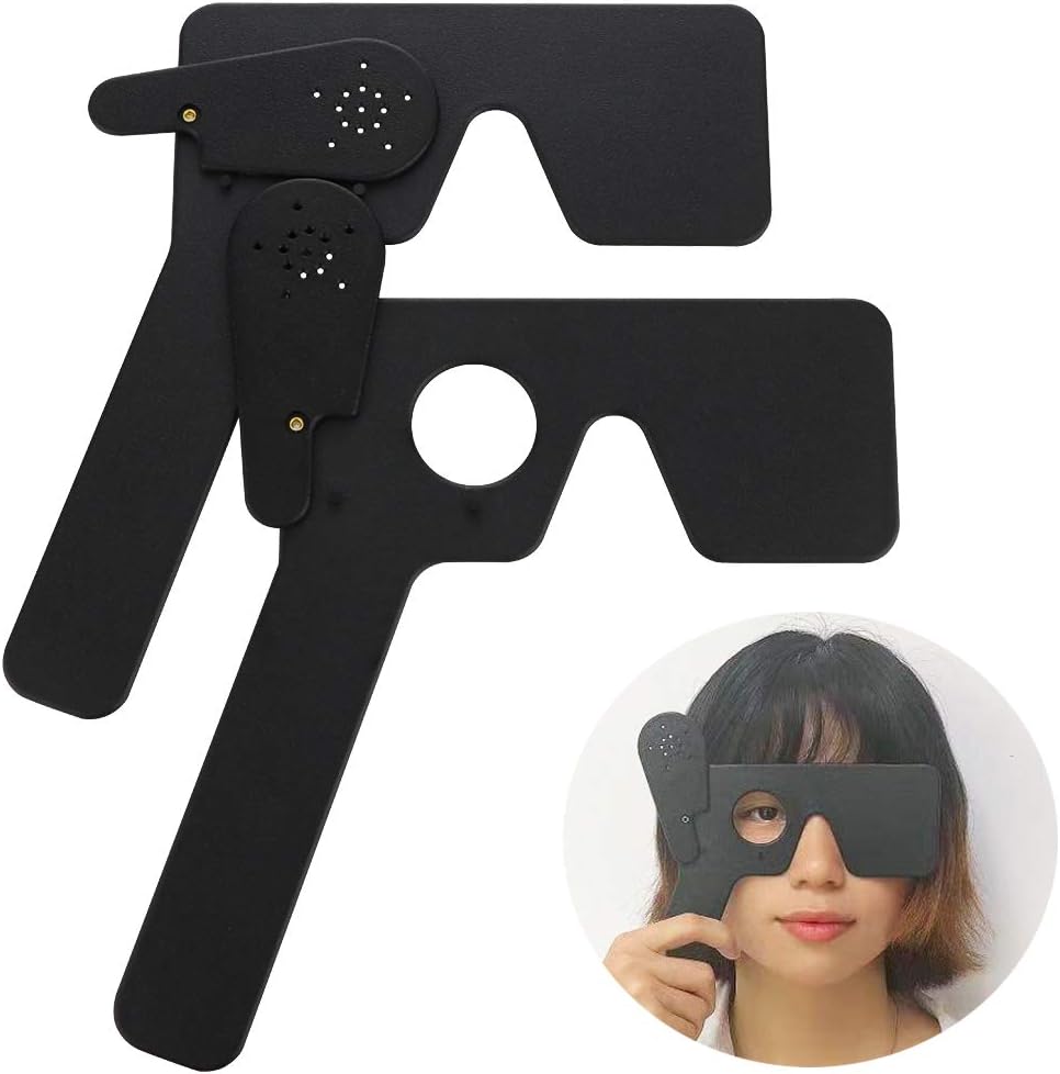 Ophthalmologist、Optometristsおよび正当主義者の目の試験用具(黒)のための2つのパックの眼のOccluder