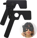 Ophthalmologist、Optometristsおよび正当主義者の目の試験用具(黒)のための2つのパックの眼のOccluder