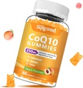 砂糖の自由なCoQ10のグミー、Omega-3、ビタミンB3および亜鉛、マグネシウム、5Xの高吸収の補酵素Q10の補足、q10ブーストの細胞エネルギー、強力な酸化防止及び頭脳、ピーチの味、60のCts