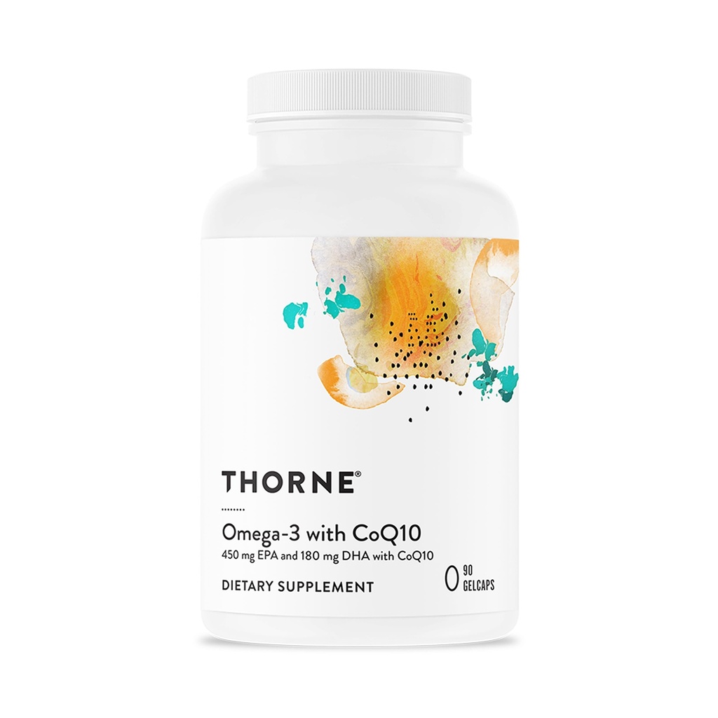 THORNE - CoQ10 - Omega-3脂肪酸はCoQ10 - EPAおよびDHA - 90のゲルキャップと補います