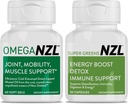 Omega-3自然な接合箇所の救助の補足の自然な筋肉サポート、緑の浸されたMusselオイルの接合箇所サポート、Fishy Aftertaste無し、60のSoftgels極度の緑の1本のびん30のカプセルのプラスの1本のびん