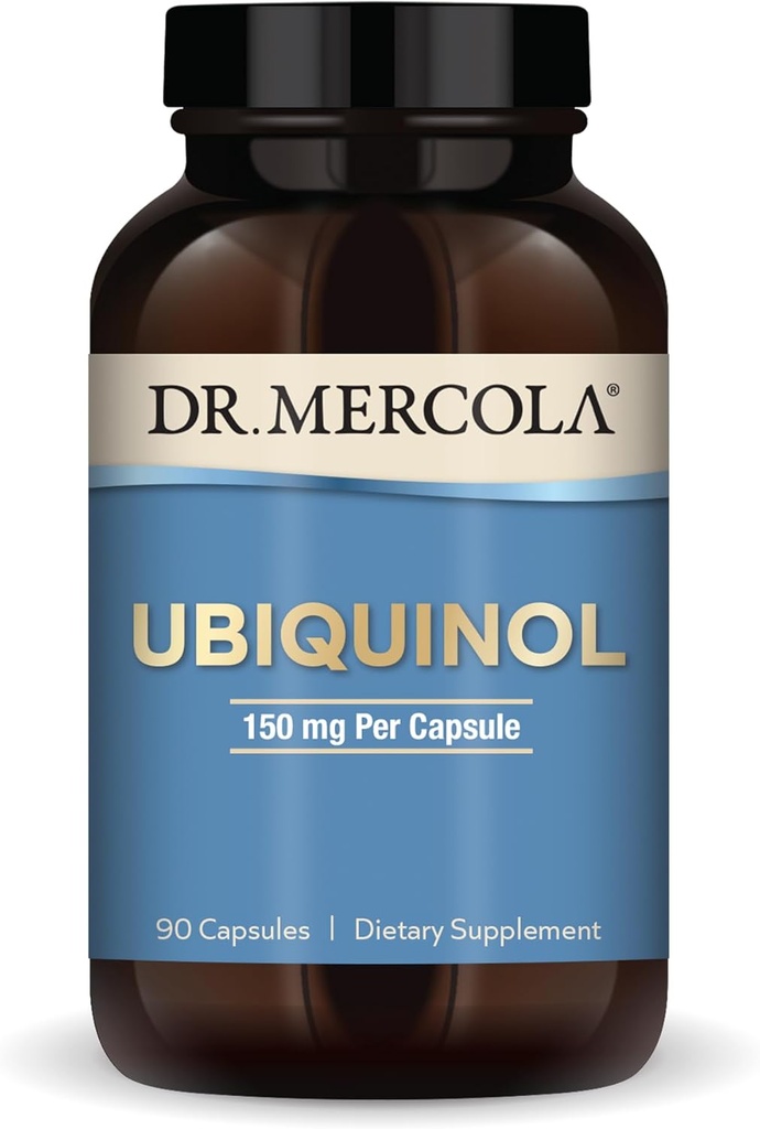 Mercola Ubiquinol博士 - 150 mg Ubiquinol - エネルギー生産をサポート - 抗酸化サプリメント - 非GMO、グルテンフリー&大豆フリー - 90カプセル(90サービング)