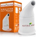 NATURAL SOLUTION Ceramic Salt Inhaler with 2 Himalayan Pink Salt Refills, Cleans The Respiratory System, Relief Breathing Congestion, Inhaler for Asthma White 1 Count
