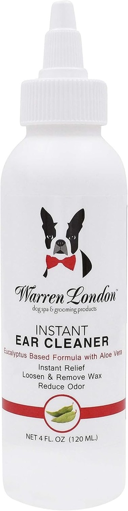 Warren London Instant Ear Cleaner- Dog Ear Drops w/Aloe 禁断|メイド・アメリカ | 12oz