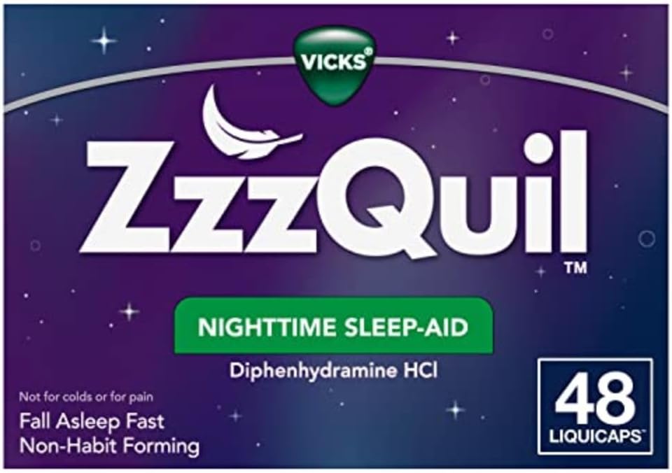 ZzzQuil、夜間睡眠の援助のLiquiCaps、25のmg Diphenhydramine HCl、No.1睡眠援助のブランド、非習慣の形成、落下睡眠の速い、48の