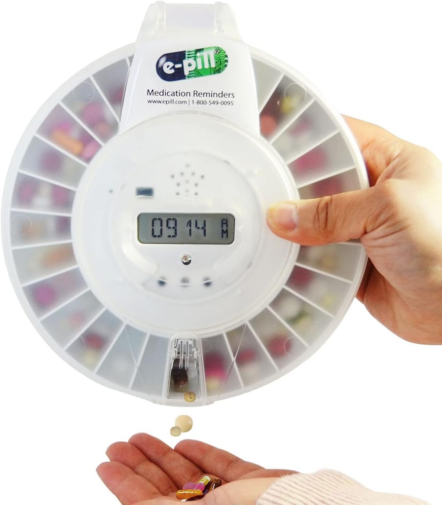 e-Pill MedTime Pro - 安全なロックされた自動丸薬ディスペンサーと簡単に監視と信頼性の高い医薬品管理