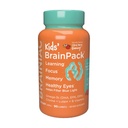 Brainiacキッズ毎日のBrainPackグミー、Omega 3 DHA EPA DPA、Choline、B6&B12、Immuneサポート、Citrus Berry Flavor、90カラットで脳の健康をサポート