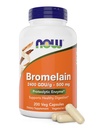 今Bromelain 500 mg、200ベジカプセル - ナチュラルパイナップル、プロテオリン酵素サプリメント、2400 GDU