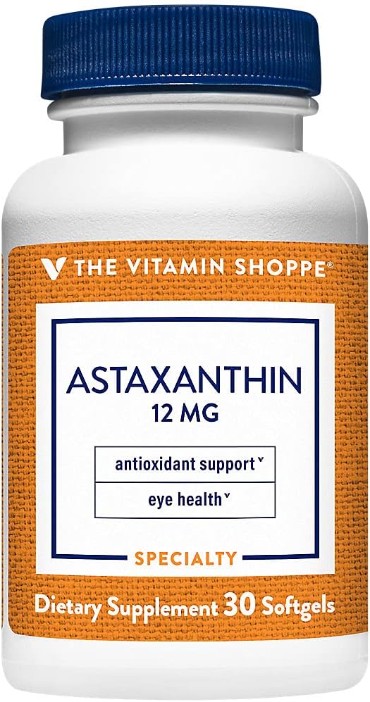 ビタミンのshoppeのアスタキサンチン(ソラスタ)によって決められた原料12mg (30 Softgels)
