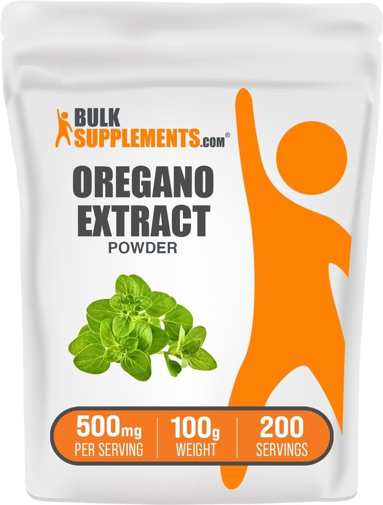 BulkSupplements.comオレガノエキスパウダー - ハーブエキスサプリメント、オレガノハーブ - グルテン無料、100g(3.5オンス)