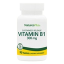 Natures Plus Vitamin B1(Thiamin HCI)、サステンドリリース - 300mg、90ベジタリアンタブレット - グルテンフリー - 90サービング