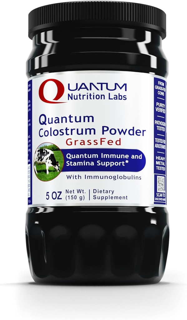 QNL Quantum Colostrum Powder - Bovine Colostrum Supplement Powder - Immune Support Supplement - Colostrum for Adults - Comes from Grass-Fed Cows - 5 oz