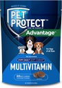 ペットは犬のMultivitamin、Vet-Formulated DVMの毎日の柔らかい咀嚼を保護します、サポートは健康及び健康、鶏のフラバーを行きます(60の計算)